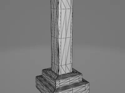 Cultural Grave Stone or Shrine Low-poly 3D model