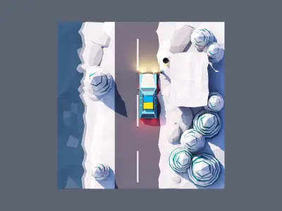 land 64A Low-poly 3D model