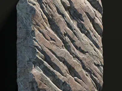 Slab stone rock granite huge n1 3D model