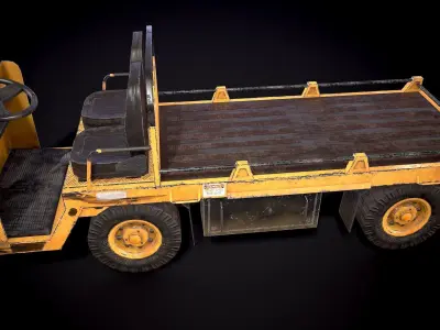 Loader truck Low-poly 3D model