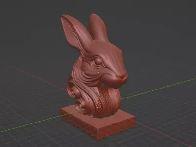 Minimalist Rabbit  Decoration 3D print model