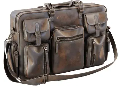 Custom Leather Bag 3D model