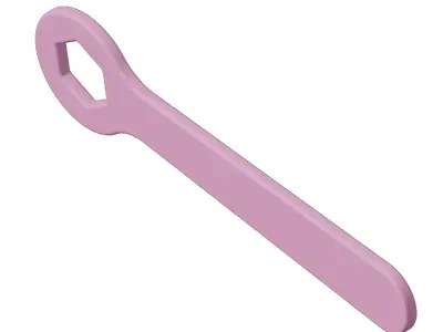 Plastic Hand Tool Spanner Toy 3D model