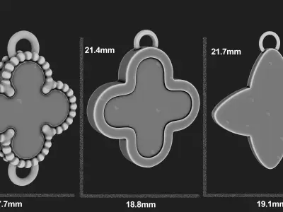 Clover Pendant Jewellery Collection 3D print model