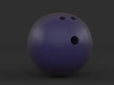 Bowling Ball and Pins 3D model