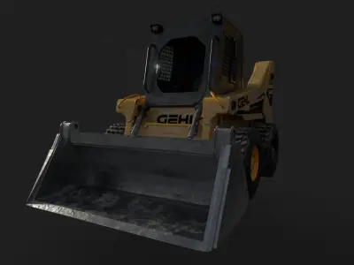 Working Machine Low-poly 3D model