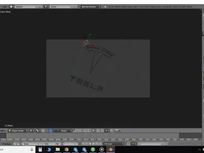 Tesla logo 3D model
