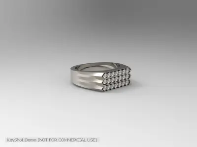 Men Ring Diamond 3D print model