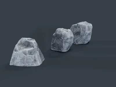 Rocks for the Game Engine Low-poly 3D model