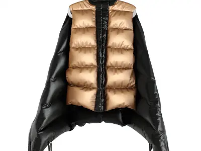 Jacket Moncler Elina on a Hanger 3D model
