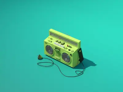 JVC Music Player Low-poly 3D model