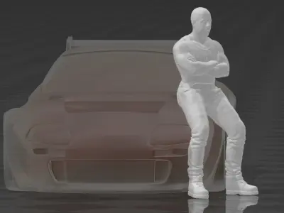 toretto fast furious sitting Vin diesel  3D print model