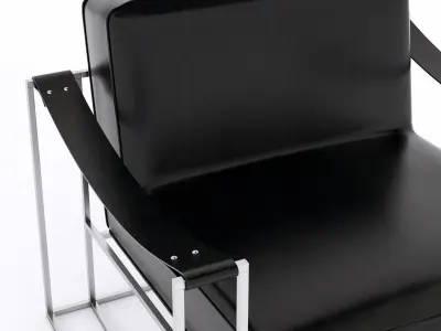 modern leather armchair 3D model purchase