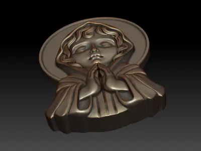 Virgin Mary 14 3D print model