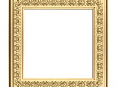 Classic Frame and Mirror 073 Low-poly 3D model