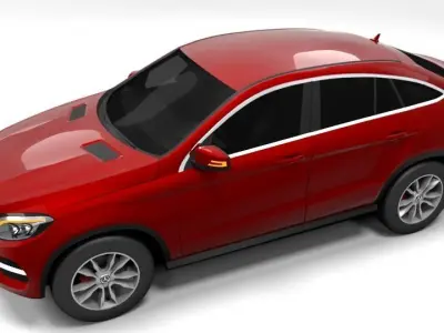 MERCEDES GLE COUPE 2016 LOWPOLY Low-poly 3D model
