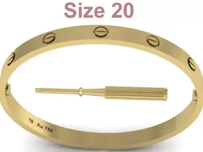 Love Bracelet - Size 20 3D print model