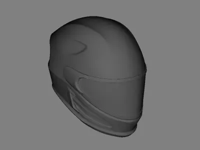 Base Mesh Helmet Full Face 3D Model 3D model