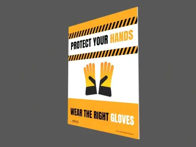 Protect your hands Poster Low-poly 3D model