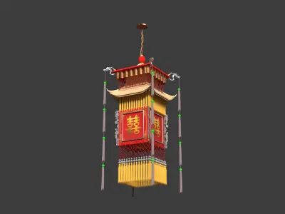 Chinese palace lantern   3D model 5