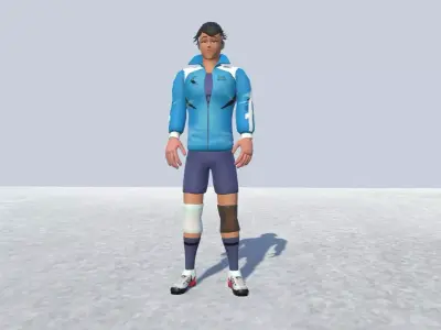 Sports Avatar male 05 Rigged Low-poly 3D model