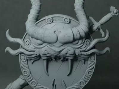 Dungeons and Dragons - logo - Caverna do Dragao  3D print model