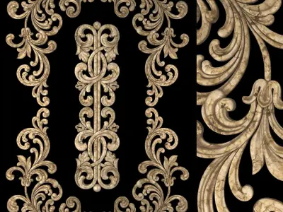 Ornament01 ornate design 3D model