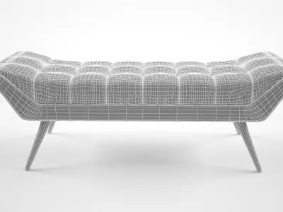 Jonathan Adler Whitaker bench 3D model