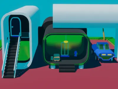 3d printed hause Low-poly 3D model