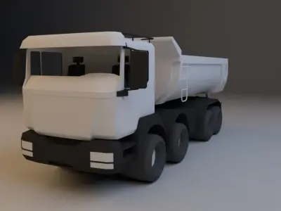 Low Poly Truck Low-poly 3D model Free low-poly 3D model