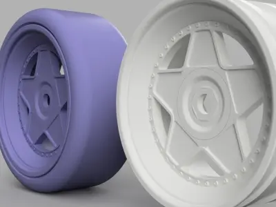 52mm Diameter 12MM HEX RC Wheels Autostrada Modena 3D print model