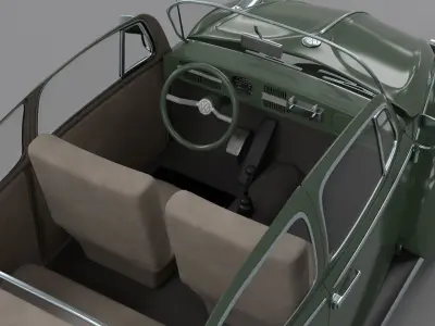 vw bug Low-poly 3D model