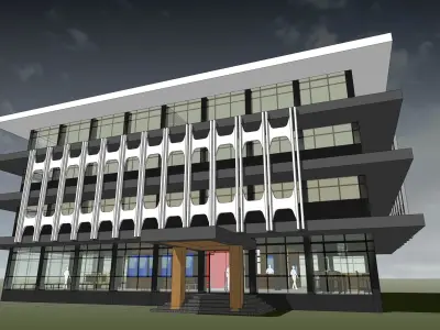 Co-working office 3D model