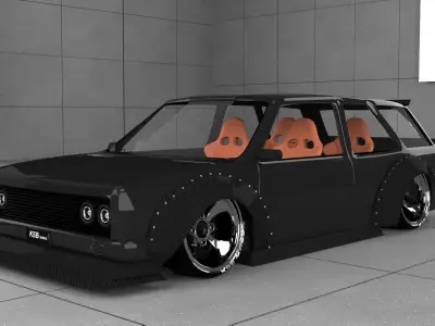 Modified Datsun 510 Wagon and tofas kartal 3D model