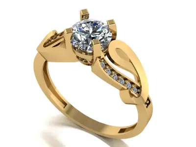 11400004 engagement ring 3D print model