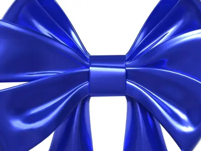 Christmas Bow Ribbon 68 Low-poly 3D model