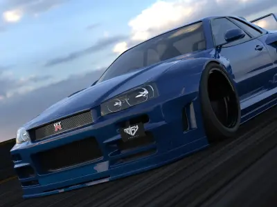 nissan gt  r34   3D model