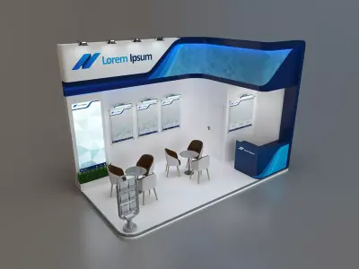 EXHIBITION STAND GMB 18 sqm 3D model