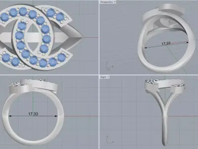 ring woman  3D print model 143