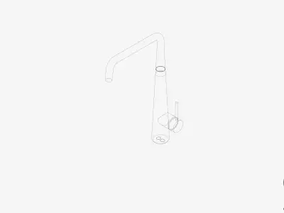 Sink Mixer - Luxury - Length Low-poly 3D model