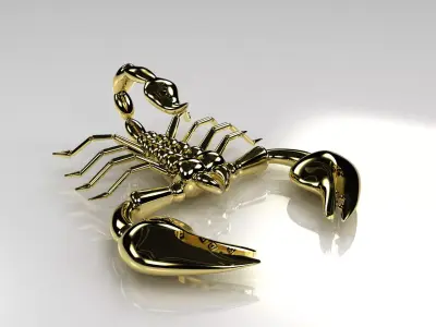 ESCORPION gold scorpion 3D print model