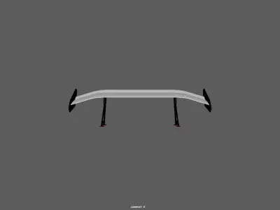 Car Spoiler Pack Modern Sport Car Spoiler Low-poly 3D model