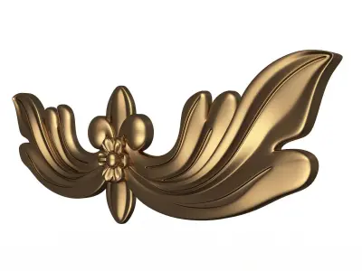 Carved Plaster Molding Decoration 048 Low-poly 3D model