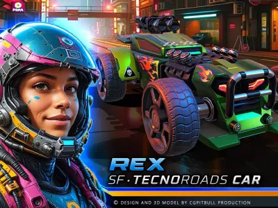 TECNO ROADS - REX Low-poly 3D model
