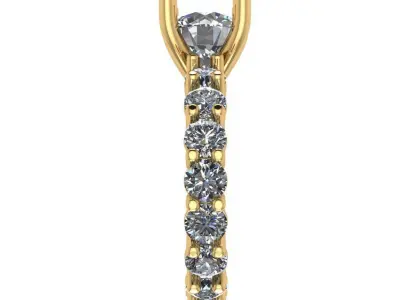 solitaire full eternity Diamond ring  3D print model