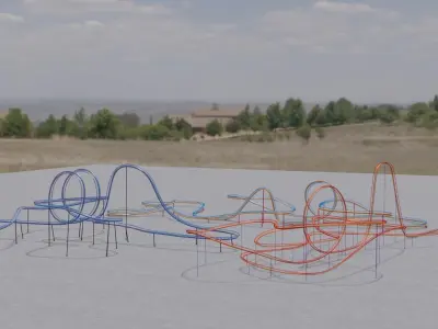 THREE Rollercoaster 3D Model Collection