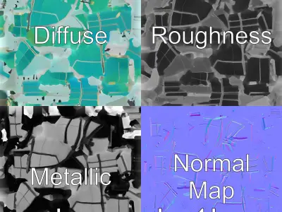 Submarine Aquarium with Panoramic Glass Observation Sections Low-poly 3D model