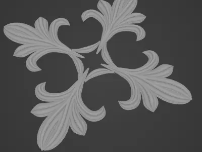 Gold Ornament Low-poly 3D model