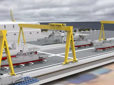 Shipyard Full set Low-poly 3D model