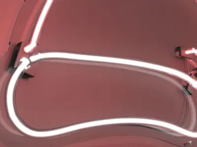 Santa Hat - Neon Sign 3D model